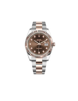 Rolex Datejust 41 Rose Gold & Stainless Steel Chocolate Diamond Dial 126331 430037