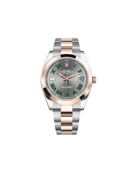 Rolex Datejust 41 Rose Gold & Stainless Steel Slate/Green Dial 126301 430038