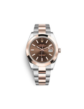 Rolex Datejust 41 Rose Gold & Stainless Steel Chocolate Dial 126301 430043