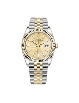 Rolex Datejust 36 Yellow Gold & Stainless Steel Golden Palm Motif Dial Jubilee 126233 430030