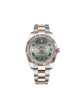 Rolex Datejust 41 Rose Gold & Stainless Steel Slate/Green Dial 126331 430033